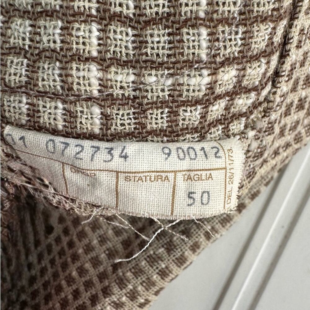 Unbranded European Vintage (1970s-80s) Men’s Medium Tan Brown Plaid Vest - Picture 6 of 6